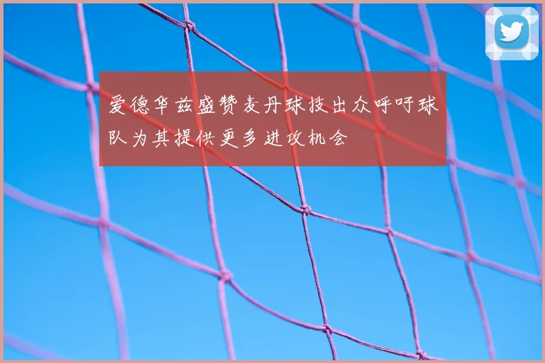 爱德华兹盛赞麦丹球技出众呼吁球队为其提供更多进攻机会